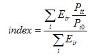 Lowe index formula