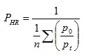 harmonic mean of price relatives